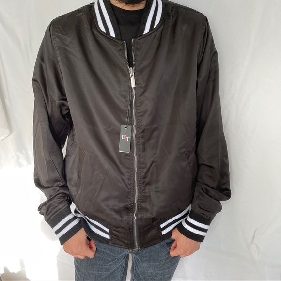 Del Toro, New, Men, Satin Bomber Reversible Jacket - Picture 2 of 8